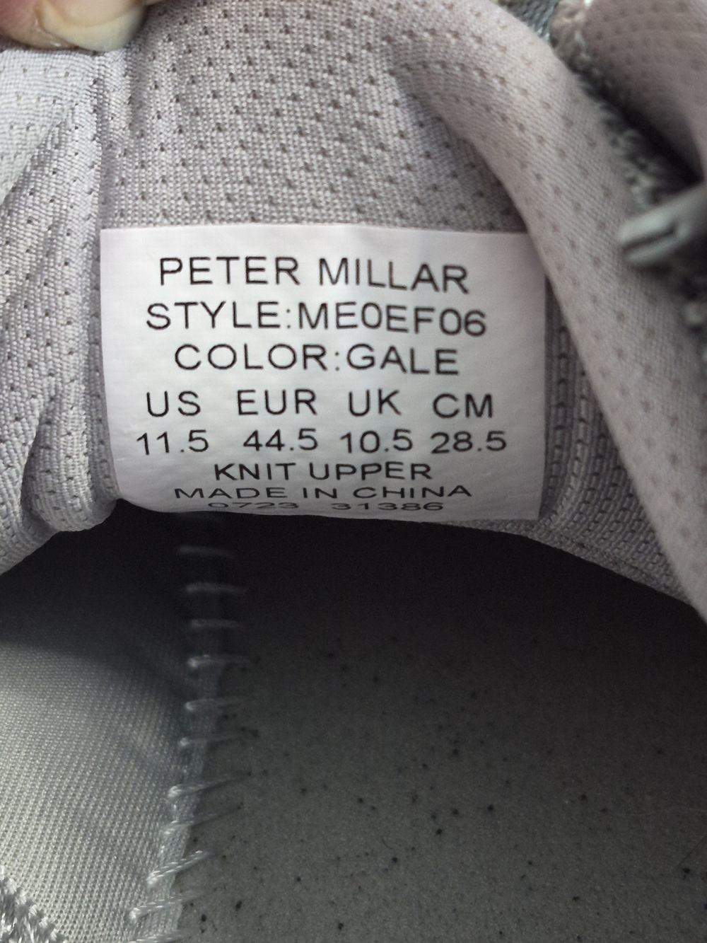 Peter Millar Crown Sport Glide V3 Sneaker Gale Grey - 11.5 - Picture 11 of 15